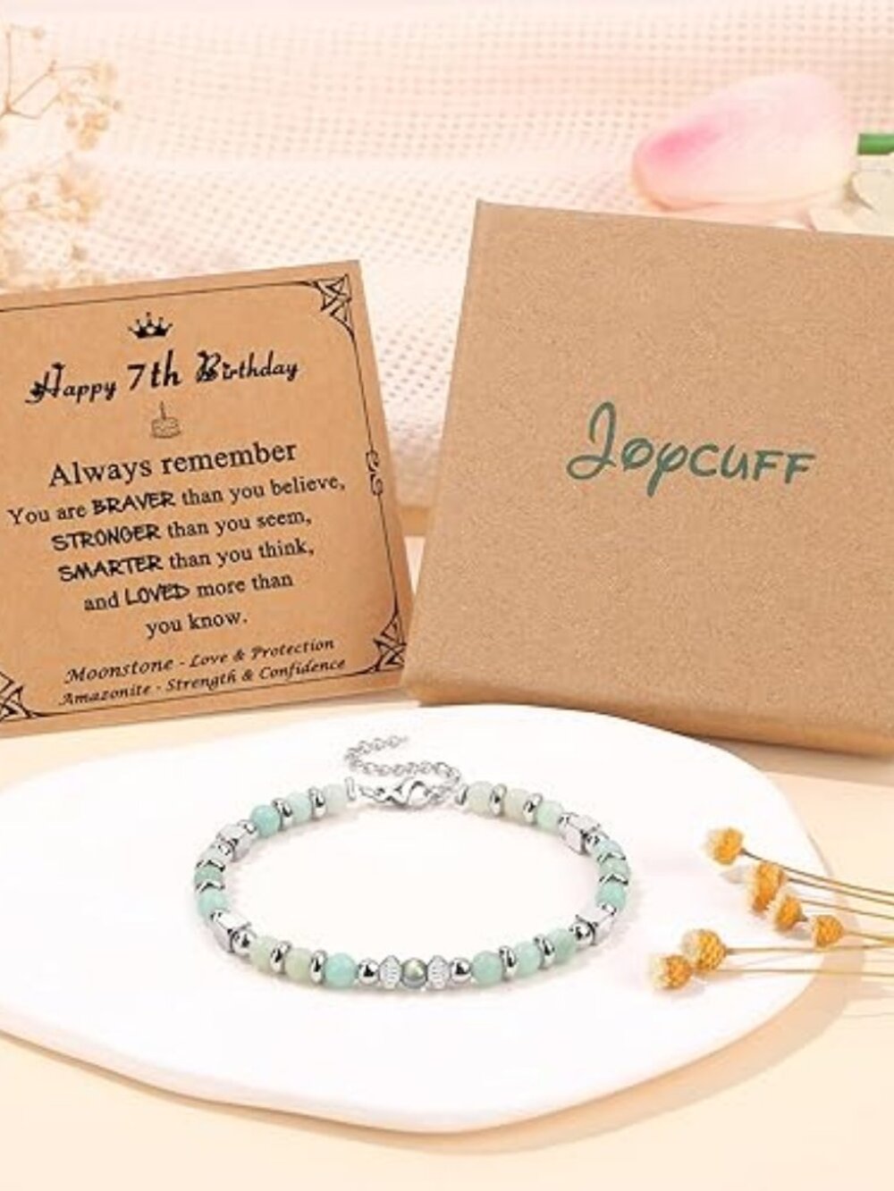7 Year Old Sweet Birthday Gifts, Birthday Gift For 7 Year Old, Amazonite - Picture 7 of 10